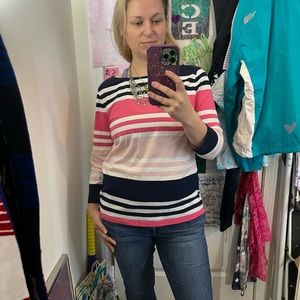 CHAPS EUC COLOR BLOCK STRIPE SHIRT ADORABLE BEAUTIFUL PINK BLUE XL EXTRA LARGE
